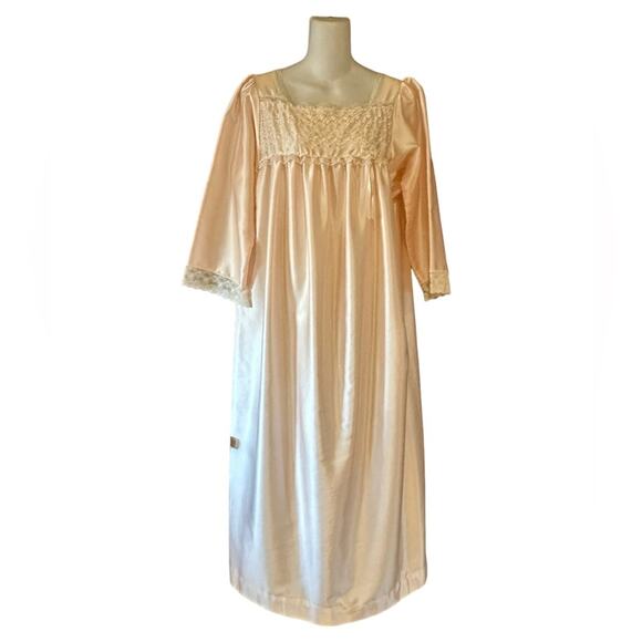 Vintage Christian Dior - NeimanMarcus Pink Flannel Lined Satin Long Gown Medium - Picture 1 of 8